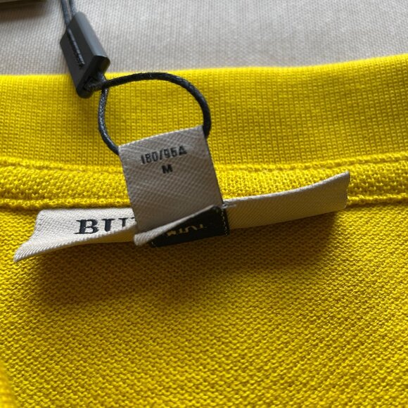 Burberry London Men's New Casual Yellow Color Polo Shirt Medium Size - Picture 10 of 10